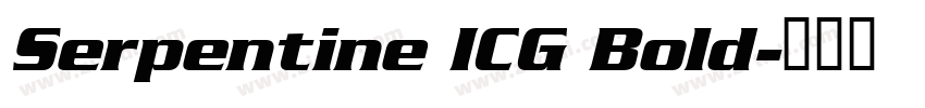 Serpentine ICG Bold字体转换